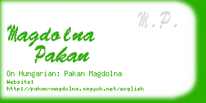 magdolna pakan business card